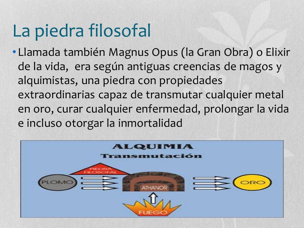 La piedra filosofal La piedra filosofal