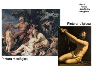 Pintura mitològica
Pintura religiosa
●Retrat
●Profana
●Mitológica
●Religiosa
 