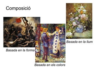 Composició
Basada en la forma
Basada en la llum
Basada en els colors
 