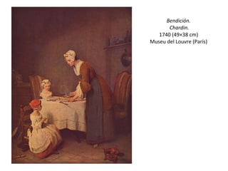 Bendición.  Chardin. 1740  (49×38 cm) Museu del Louvre (París) 