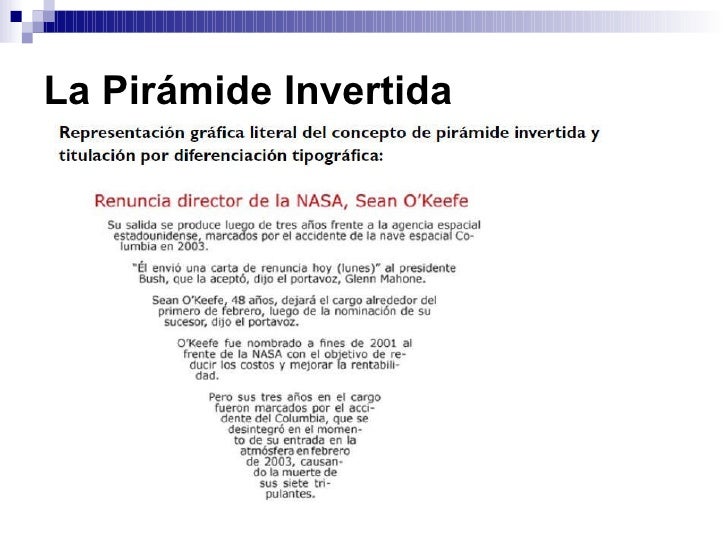 La pirámide invertida