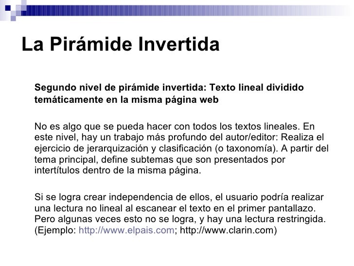 La pirámide invertida