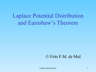 Laplace Potential Distribution and Earnshaw’s Theorem © Frits F.M. de Mul 