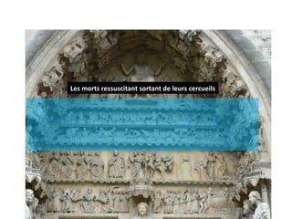 Les morts ressuscitant sortant de leurs cercueils
 