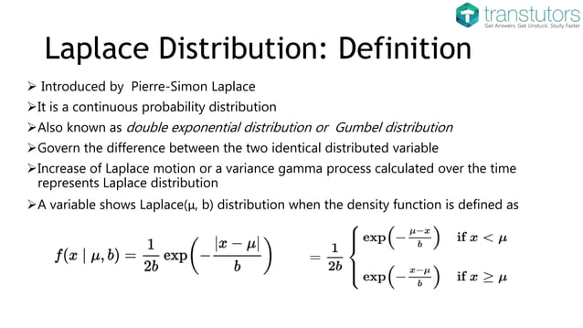 Laplace Distribution | Statistics | PPTX | Physics | Science
