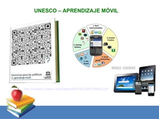 UNESCO – APRENDIZAJE MÓVIL




http://unesdoc.unesco.org/images/0021/002196/219662S.pdf
 