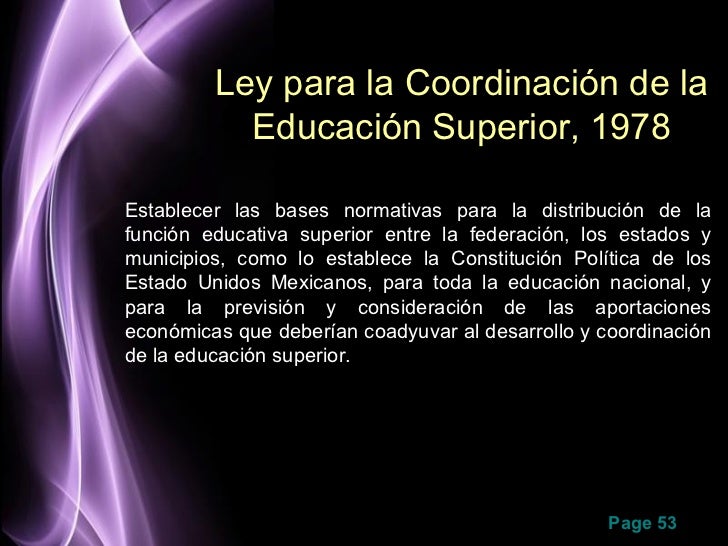 La Planeacion de la educación Superior en México