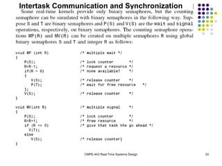 CMPE-443 Real-Time Systems Design 33
Intertask Communication and Synchronization
 