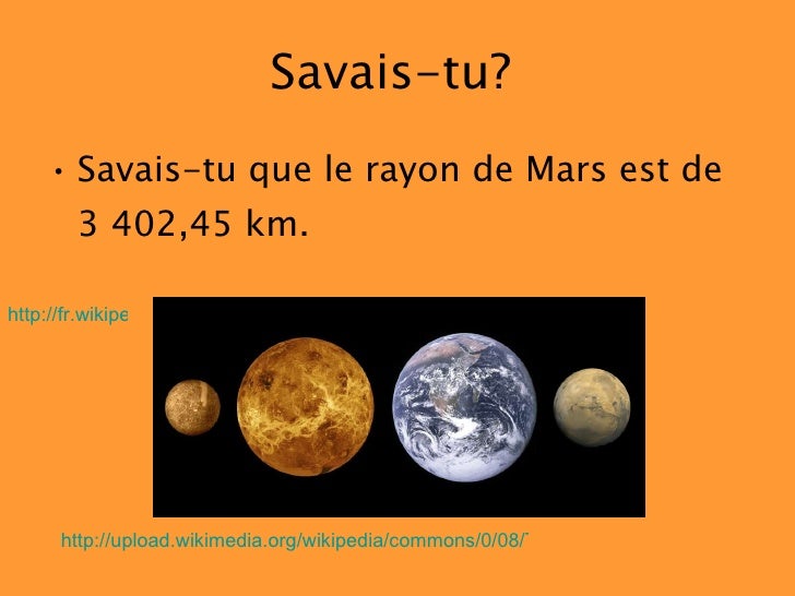 rayon de la planete mars