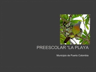 Municipio de Puerto Colombia
PREESCOLAR “LA PLAYA
 