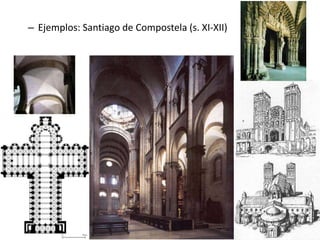 – Ejemplos: Santiago de Compostela (s. XI-XII)
 