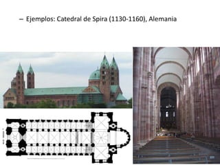 – Ejemplos: Catedral de Spira (1130-1160), Alemania
 