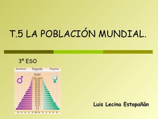 Luis Lecina Estopañán T.5 LA POBLACIÓN MUNDIAL. 3º ESO 