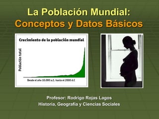 La Población Mundial:
Conceptos y Datos Básicos
Profesor: Rodrigo Rojas Lagos
Historia, Geografía y Ciencias Sociales
 