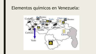 Elementos químicos en Venezuela:
 