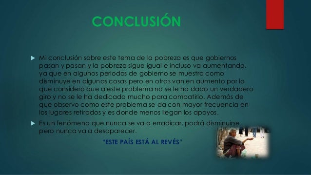 Conclusion De La Pobreza En Mexico