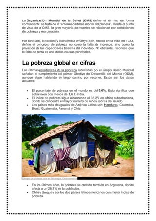 La pobreza mundial causas y consecuencias | PDF