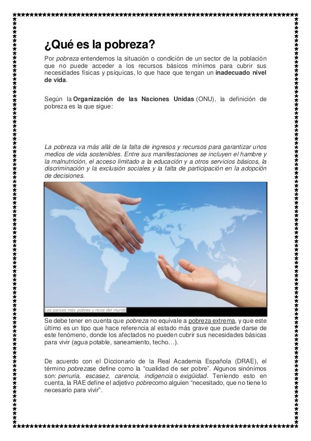 Causas De La Pobreza Mundial | Las principales causas de la pobreza en ...
