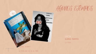 ALGUNOS EJEMPLOS
CARMEN
PRAFAEL ALBERTI
LA NIÑA QUE SE VA AL MAR
LUCÍA
GLORIA FUERTES
LA RISA.
 