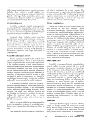 LAPAROSCOPIC SURGERY FOR MORBID OBESITY | PDF