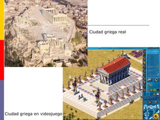 Ciudad griega real
Ciudad griega en videojuego
 