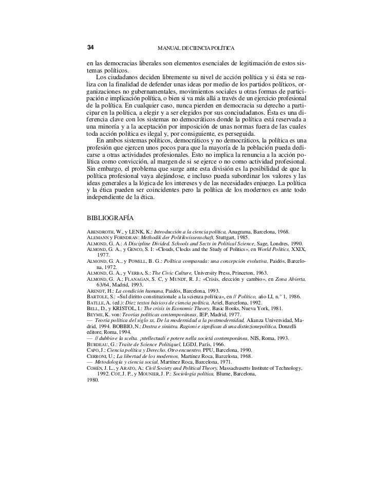 La política como ciencia miquel caminal badía (manual de