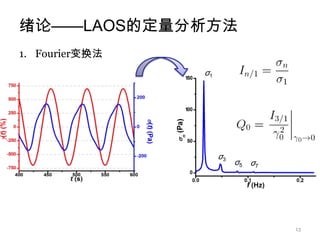 绪论——LAOS的定量分析方法
1. Fourier变换法
                σ1




                     σ3
                          σ5 σ 7




                                   13
 