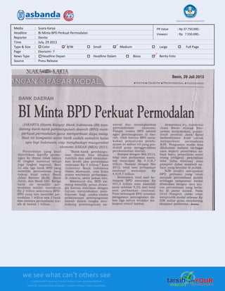 Media Clipping Asbanda 2013