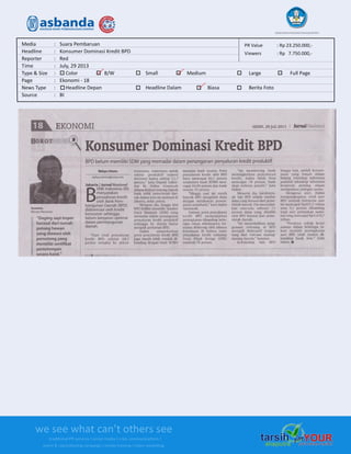 Media Clipping Asbanda 2013