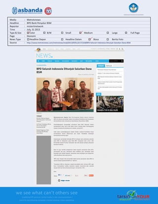 Media Clipping Asbanda 2013