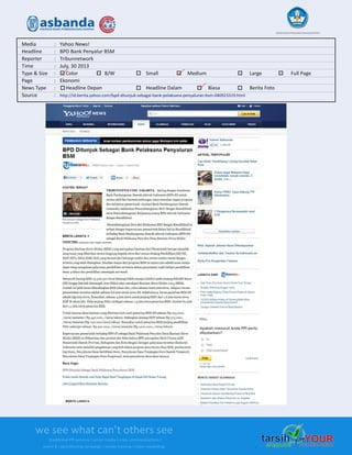 Media Clipping Asbanda 2013