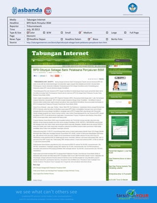 Media Clipping Asbanda 2013