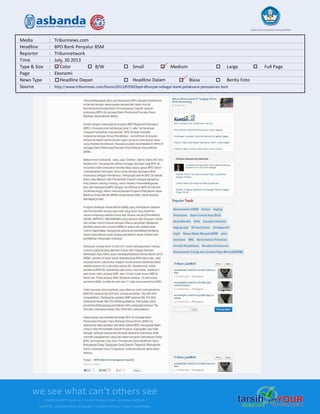 Media Clipping Asbanda 2013