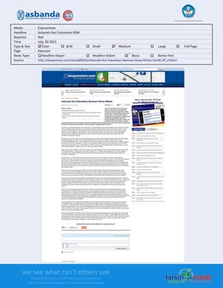 Media Clipping Asbanda 2013