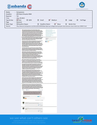 Media Clipping Asbanda 2013