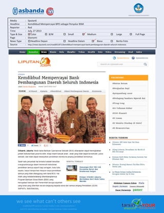 Media Clipping Asbanda 2013