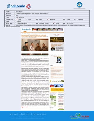 Media Clipping Asbanda 2013