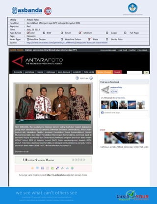 Media Clipping Asbanda 2013