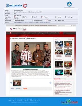 Media Clipping Asbanda 2013