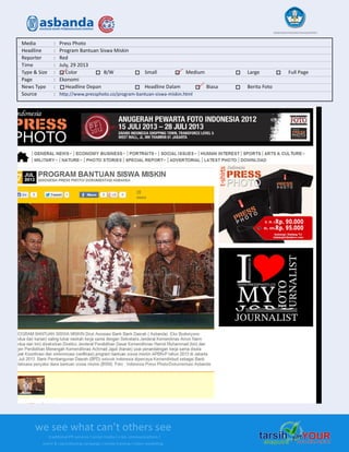 Media Clipping Asbanda 2013