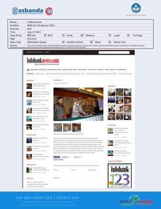 Media Clipping Asbanda 2013