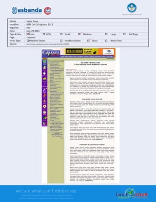 Media Clipping Asbanda 2013