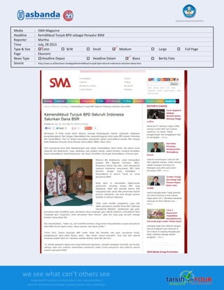 Media Clipping Asbanda 2013