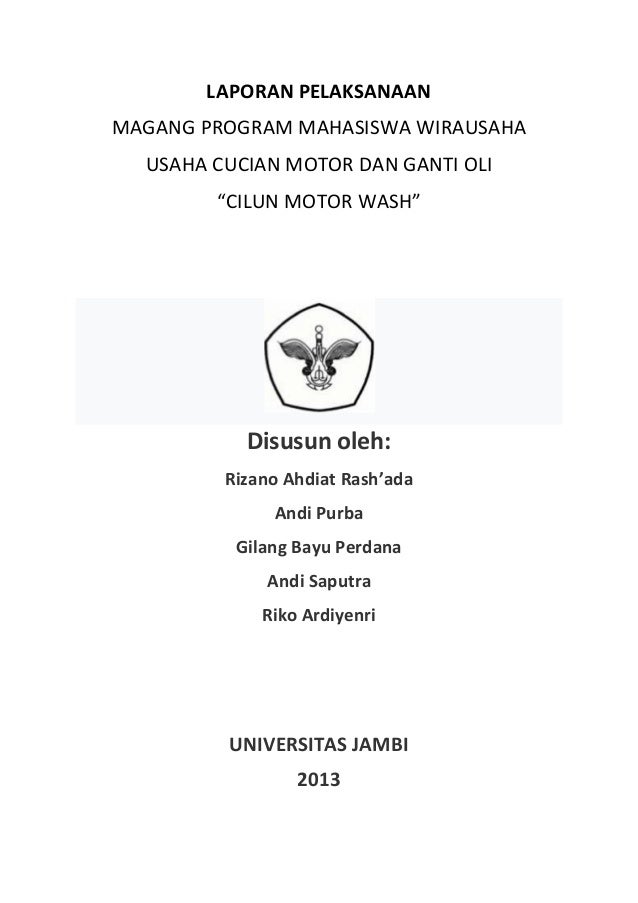 Laporan Pelaksanaan Magang Program Mahasiswa Wirausaha Usaha Cucian M