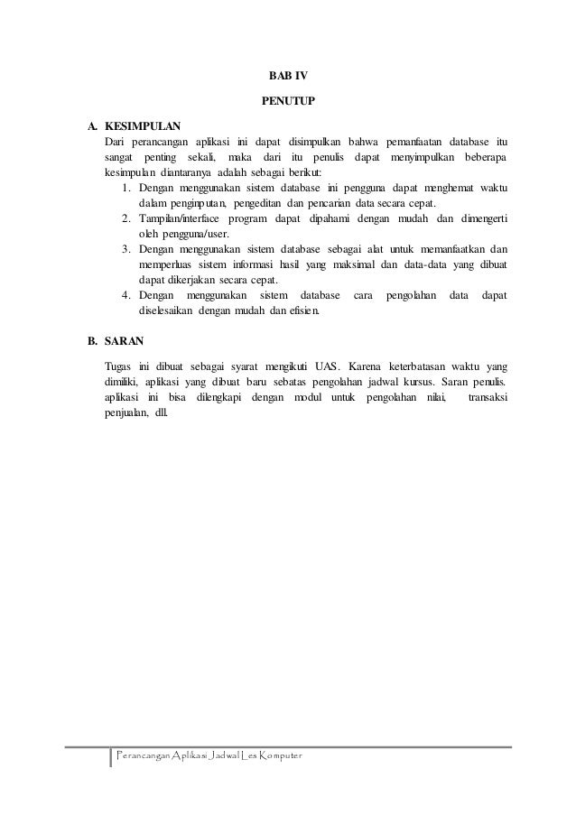 Laporan Aplikasi Perancangan Database Sederhana