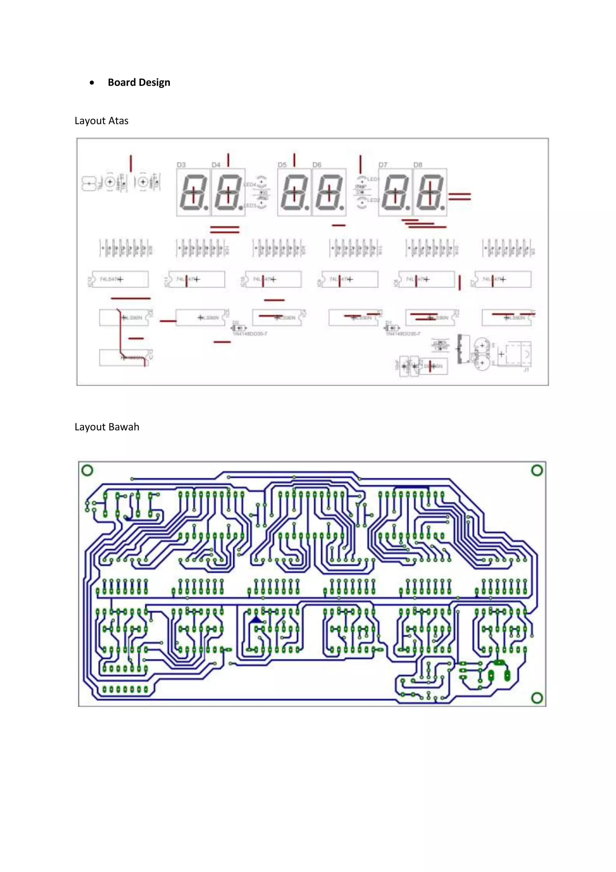  Board Design
Layout Atas
Layout Bawah
 