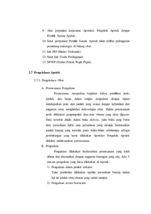 Contoh Surat Pernyataan Apoteker Pengelola Apotek