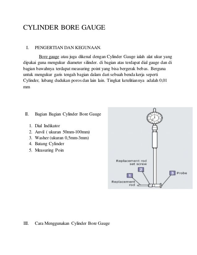 Fungsi Bore Gauge Ruang Belajar