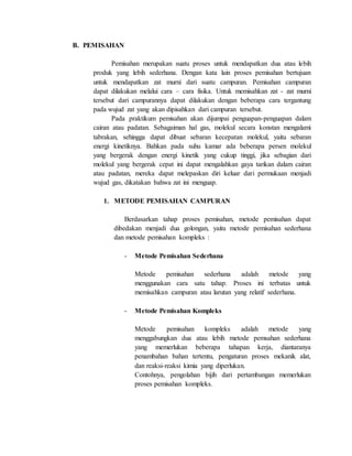 Laporan Pemisahan Campuran | DOCX