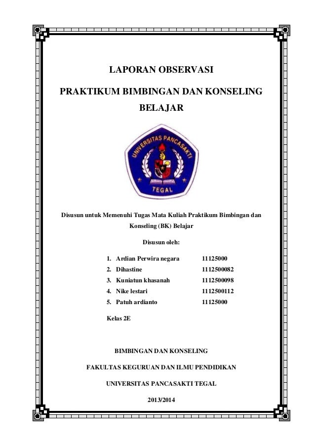Laporan Observasi Praktikum Bimbingan Dan Konseling Belajar Mts Al Ik